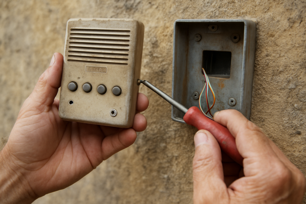 Dépannage et remplacement de votre interphone Terraneo ancien modèle : guide complet