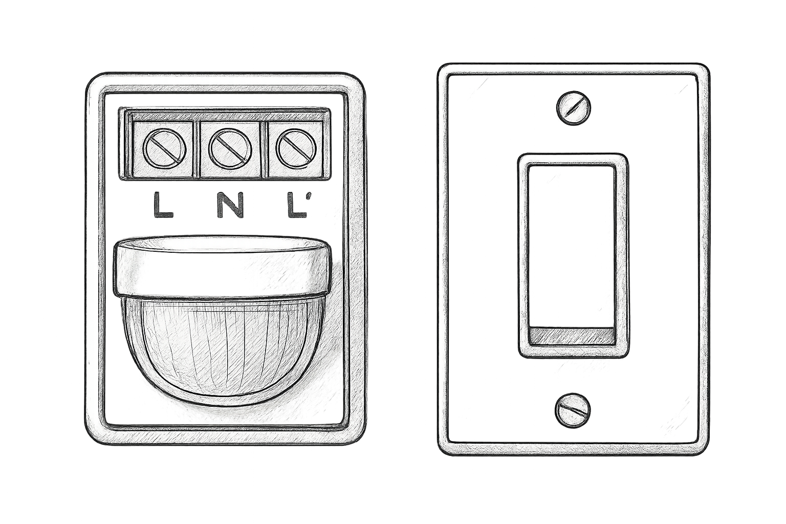 interrupteur détecteur de mouvement va et vient