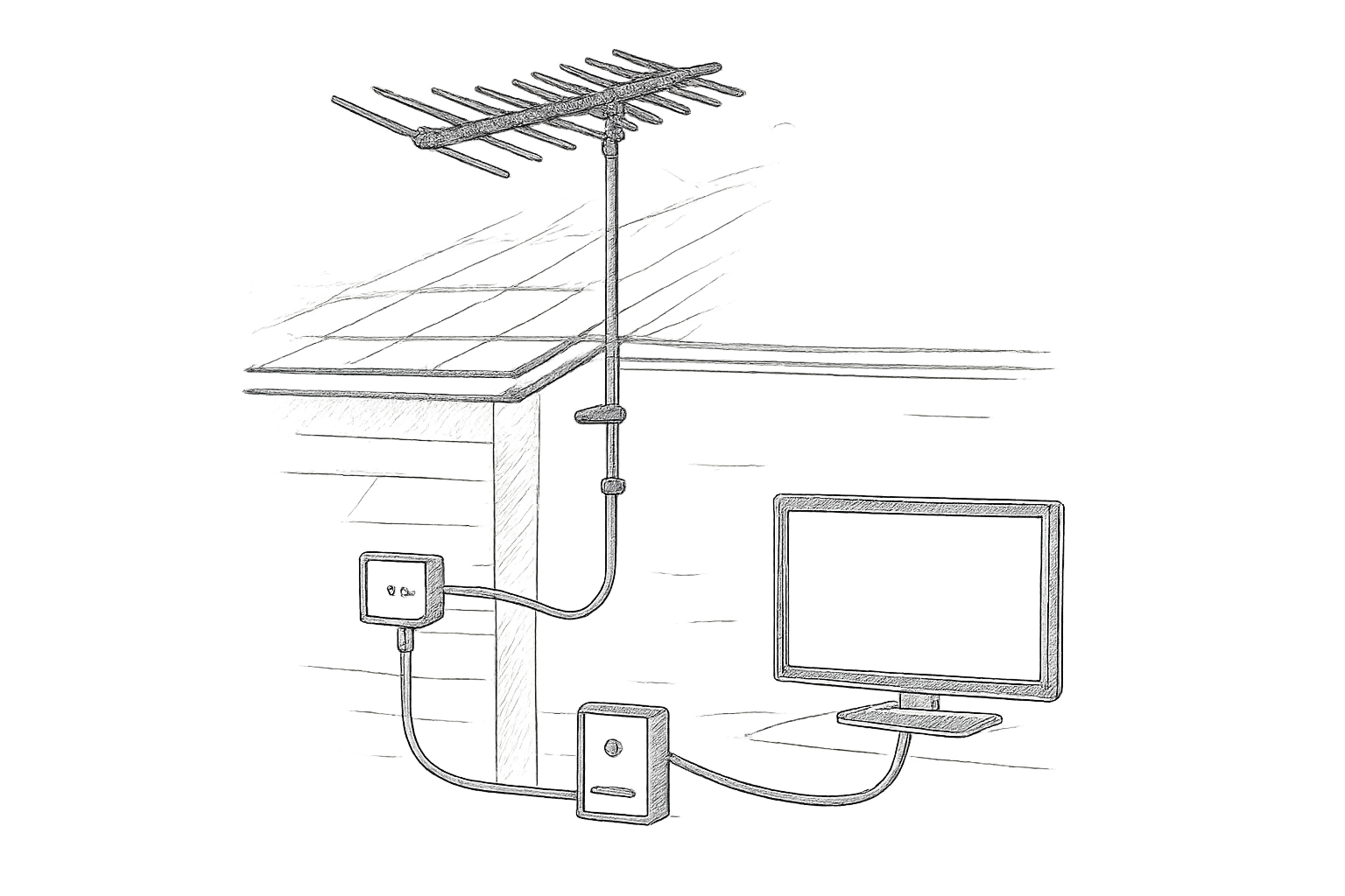 schema branchement ampli antenne tv