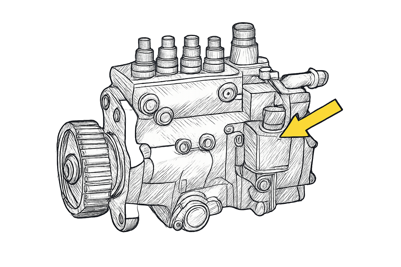 schéma électrique électrovanne pompe injection