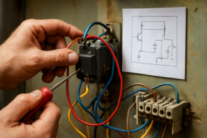 Cablage bobine MX : schéma et raccordement électrique pour une coupure de sécurité