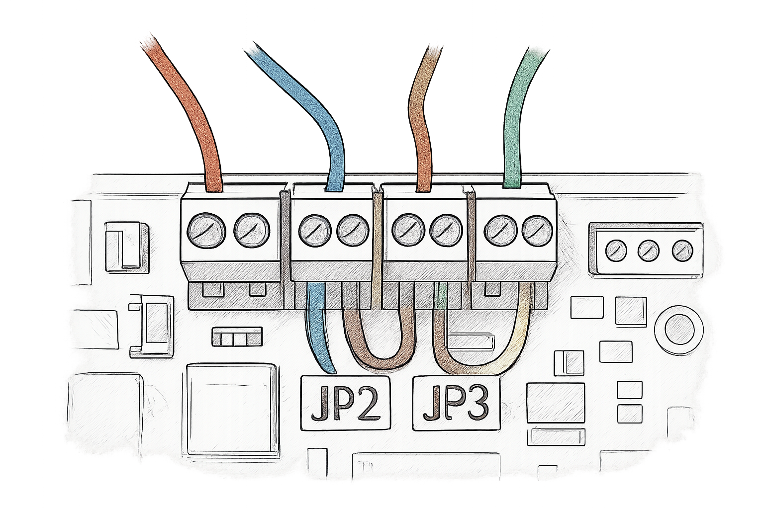 schema electrique branchement moteur bft deimos