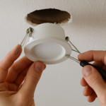 Spot encastrable ressort : installation facile sans vis pour un plafond épuré